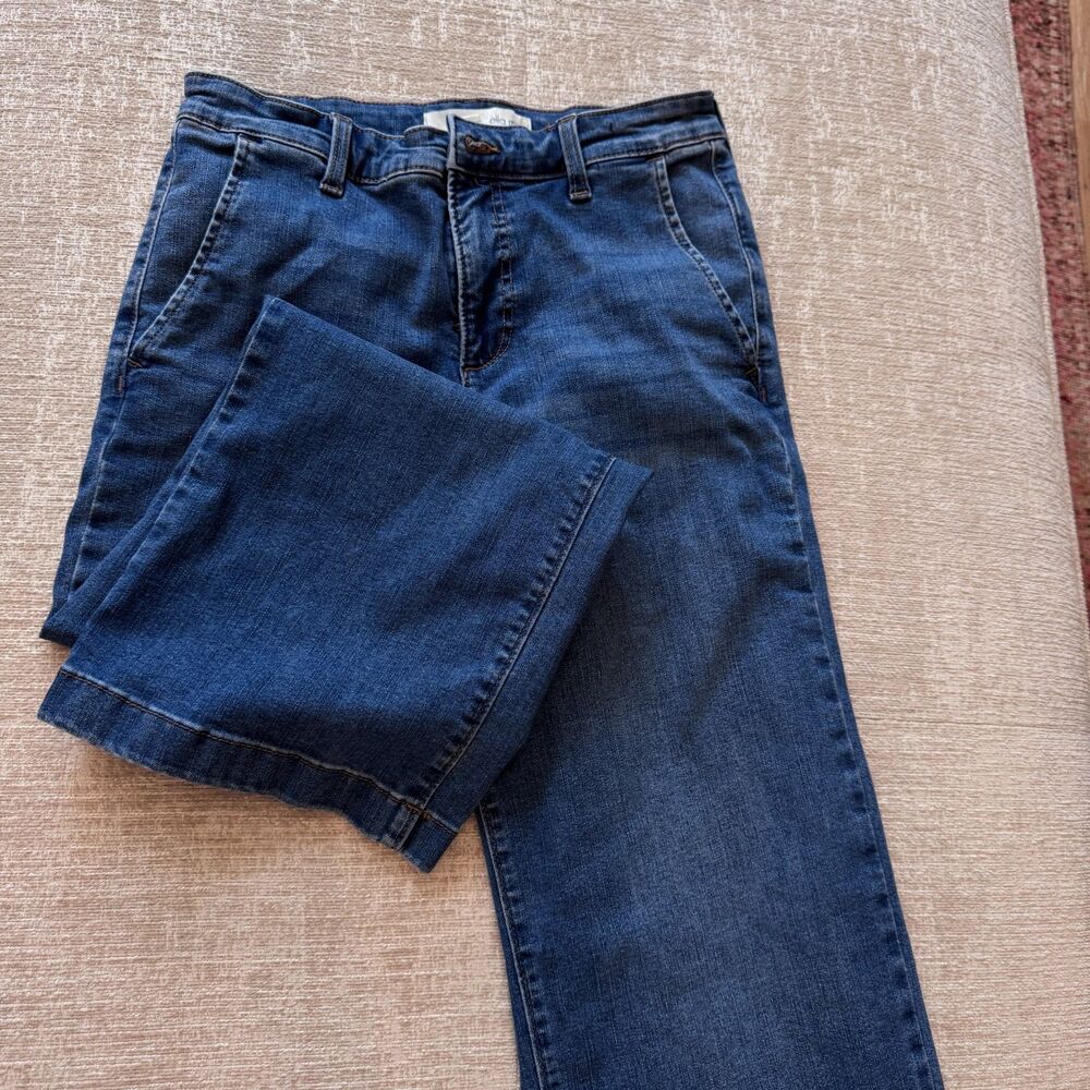 Ella Moss Women's High Waist Wide Leg Crop Jeans Sz4